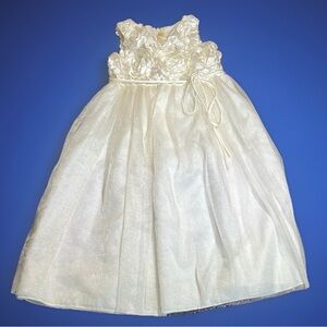 Girl's Flower Girl Wedding Dress sz 9-10 EUC
